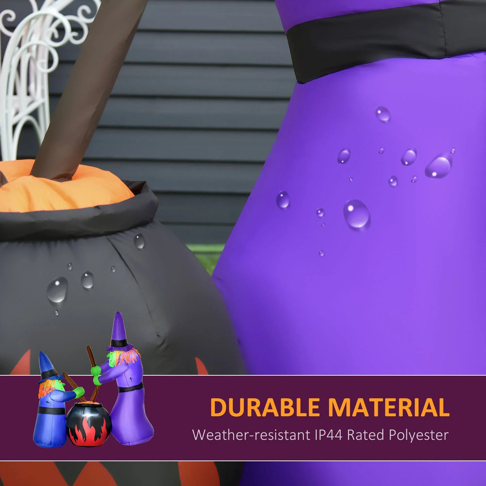 Outdoor Yard Colorful 5.5ft Blow Up Inflatable Halloween Two Old Witch And Magical Potions Decoration With LED For Indoor Outdoor House Party Display EX-STOCK Canada