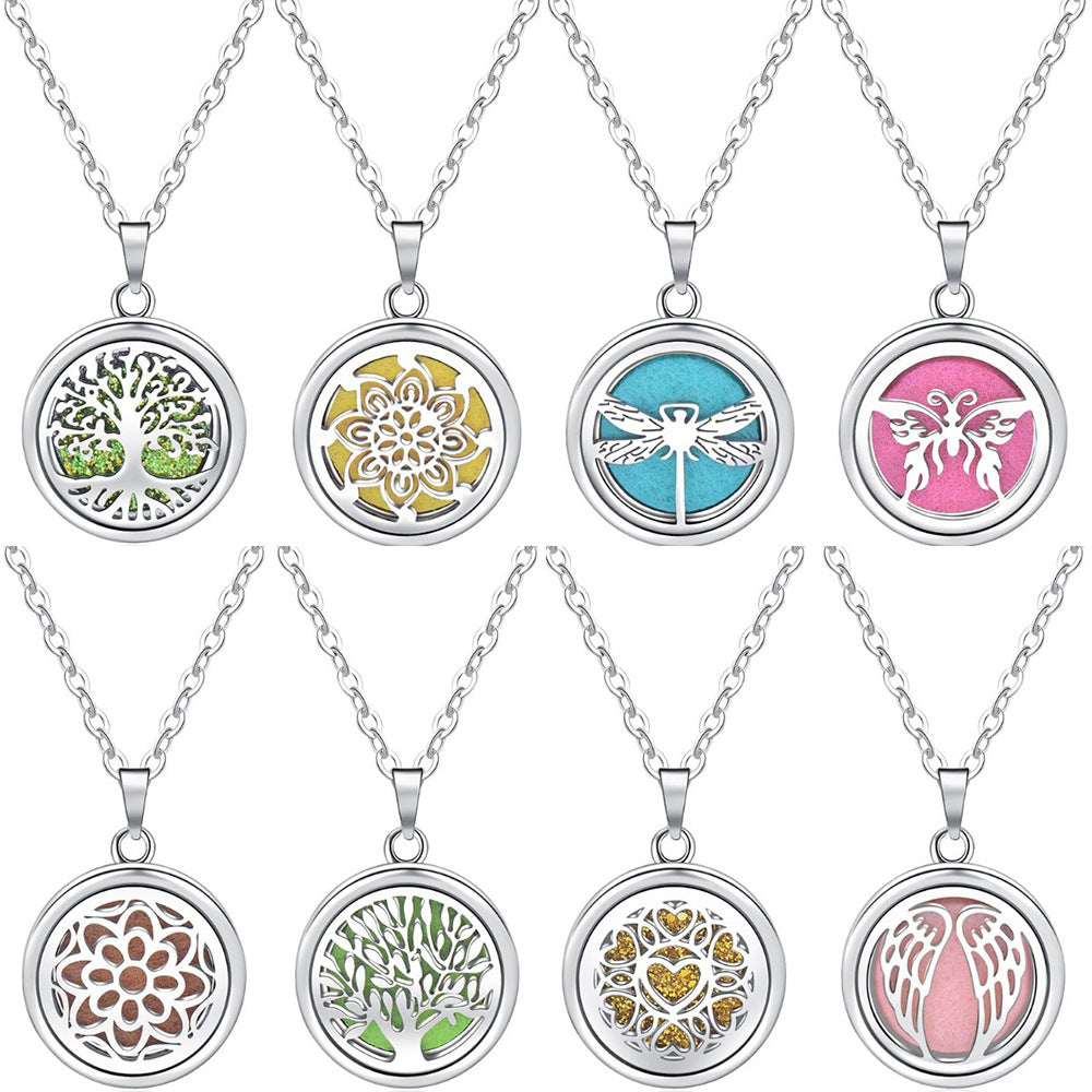 Collar con Caja de Perfume Redonda y Abierta - EX-STOCK Canada