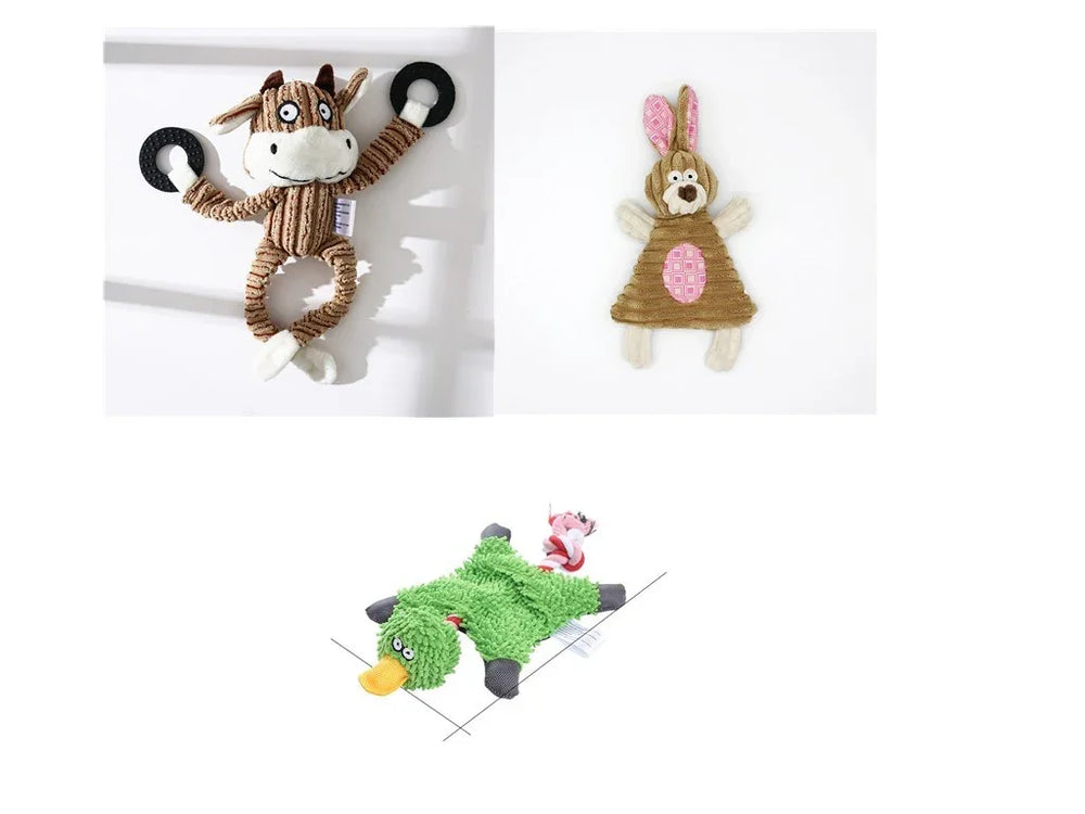 Haustierspielzeug Esel-Form Corduroy Kau-Spielzeug für Hunde Welpe Quietschendes Plüschspielzeug Knochen Molaren Hundespielzeug Haustiertraining HundEX-STOCK Canada