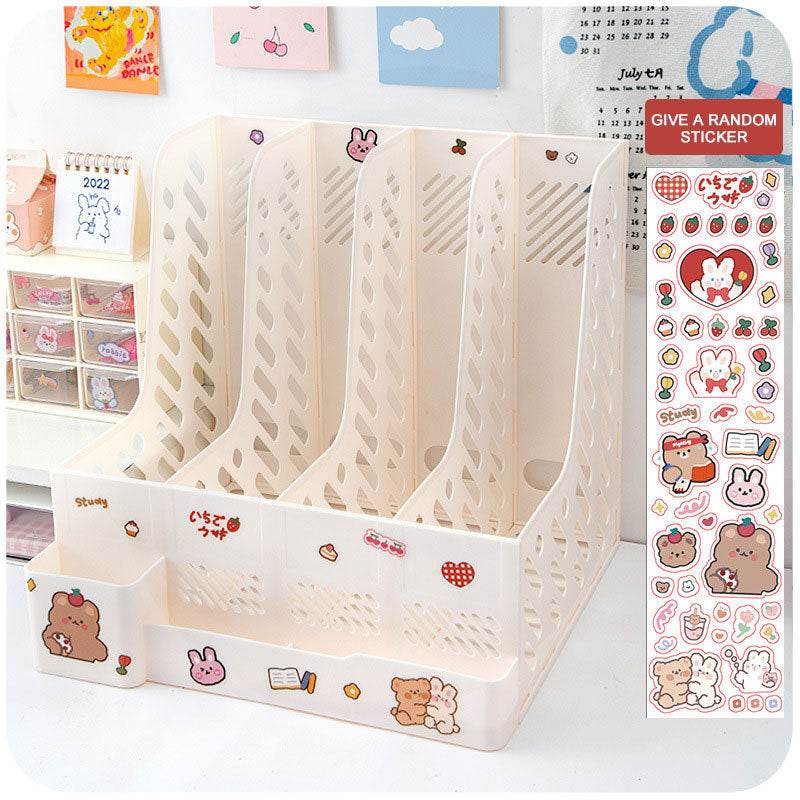 Plastic Desk Organizer File Tray Book Stand Office Rack - EX-STOCK Canada