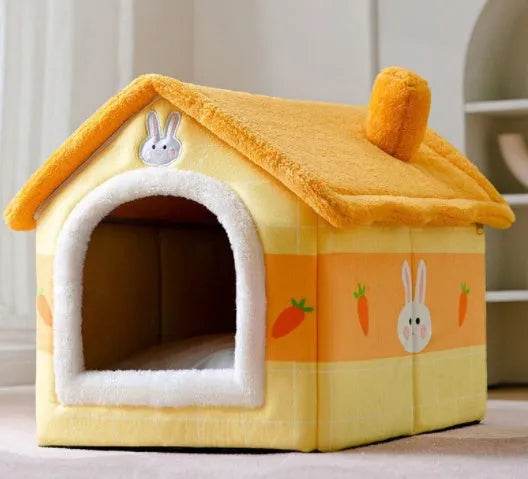 Foldable Dog House Pet Cat Bed Winter Dog Villa Sleep Kennel Removable Nest Warm Enclosed Cave Sofa Pets Supplies - EX-STOCK Canada