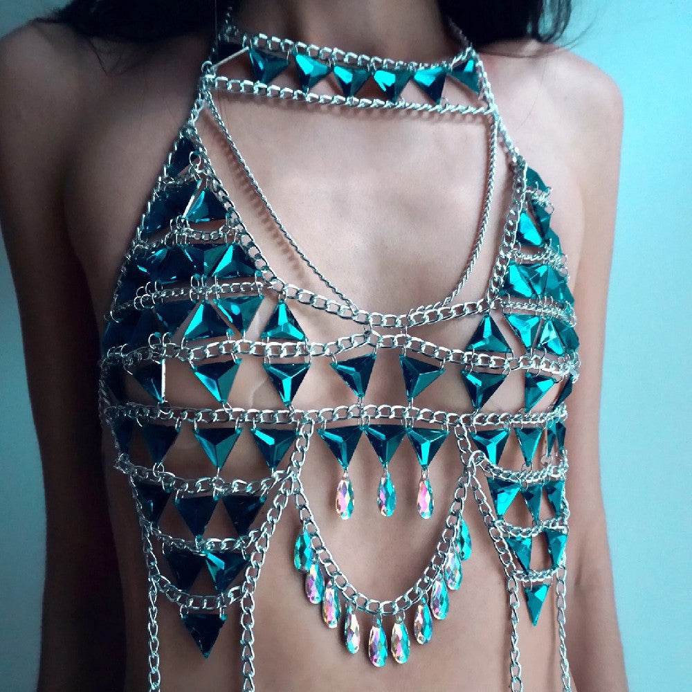 Rhinestone Lingerie – Tassel Fringe Body Chain Accessory for Nightclub - EX-STOCK Canada