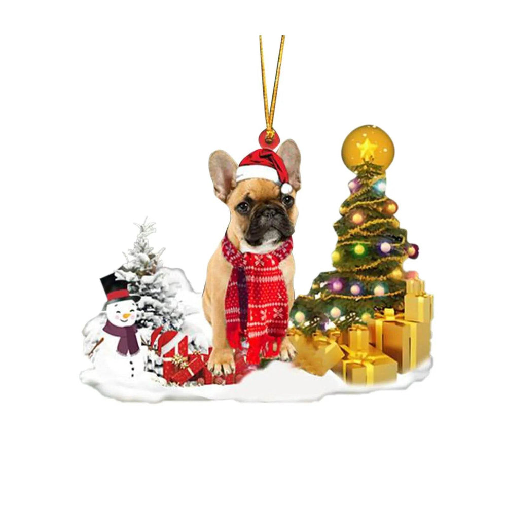 Christmas Family Puppies Decorate Trees With Lights - EX-STOCK Canada
