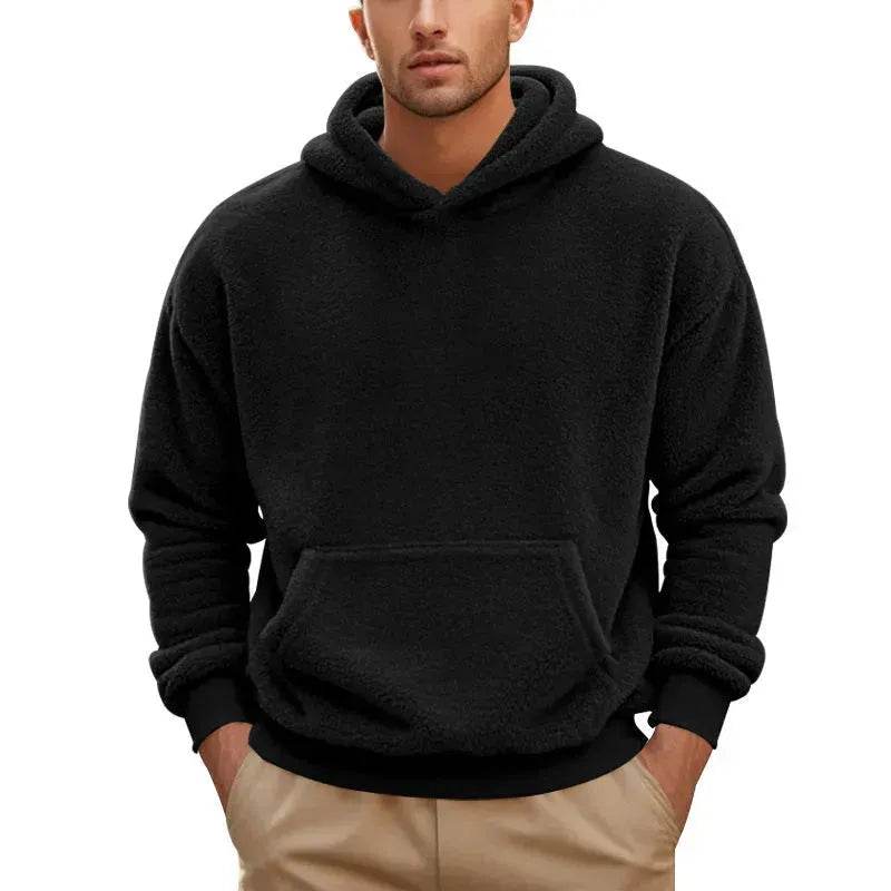 Fall Winter Fleece Plush thick Hoodie Pullover tops for men - EX-STOCK Canada