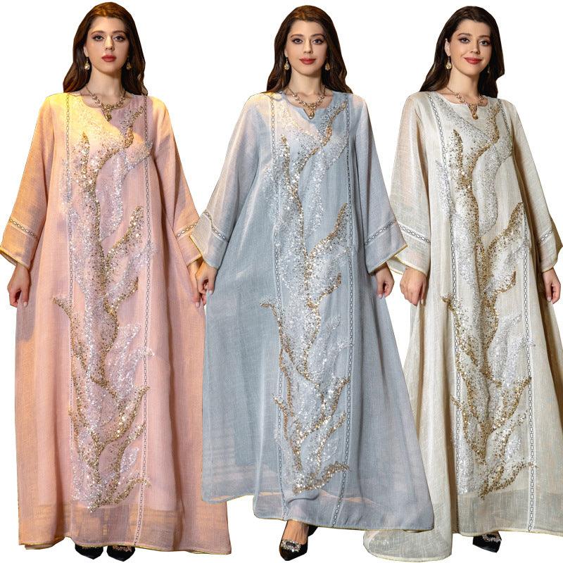 Muslim Robe Sequined Embroidery Dress EX-STOCK Canada