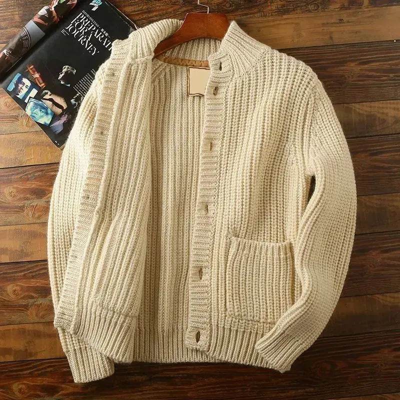 New Casual Winter Woolen Knitwear Cardigan Sweater For Men - EX-STOCK Canada