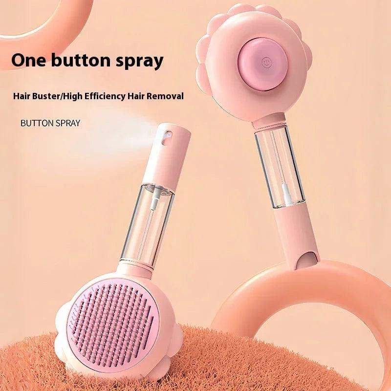 2 In 1 Self Cleaning Dog Brush Comb With Spray Pets Grooming Hair Remover Combs Brush Floating Hair Pet Grooming Brush Pet Products EX-STOCK Canada