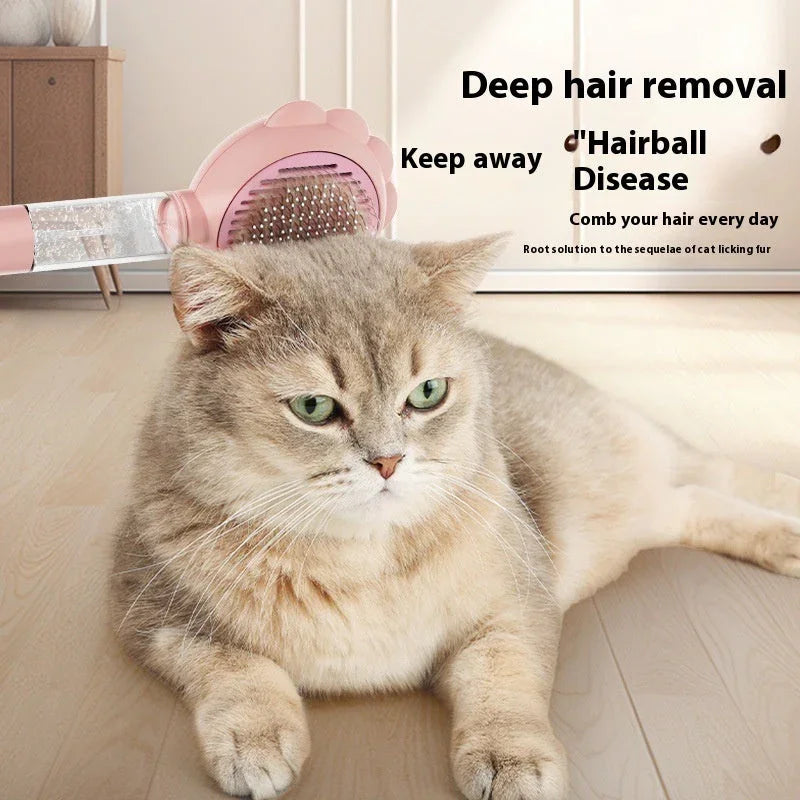 2 In 1 Self Cleaning Dog Brush Comb With Spray Pets Grooming Hair Remover Combs Brush Floating Hair Pet Grooming Brush Pet Products EX-STOCK Canada