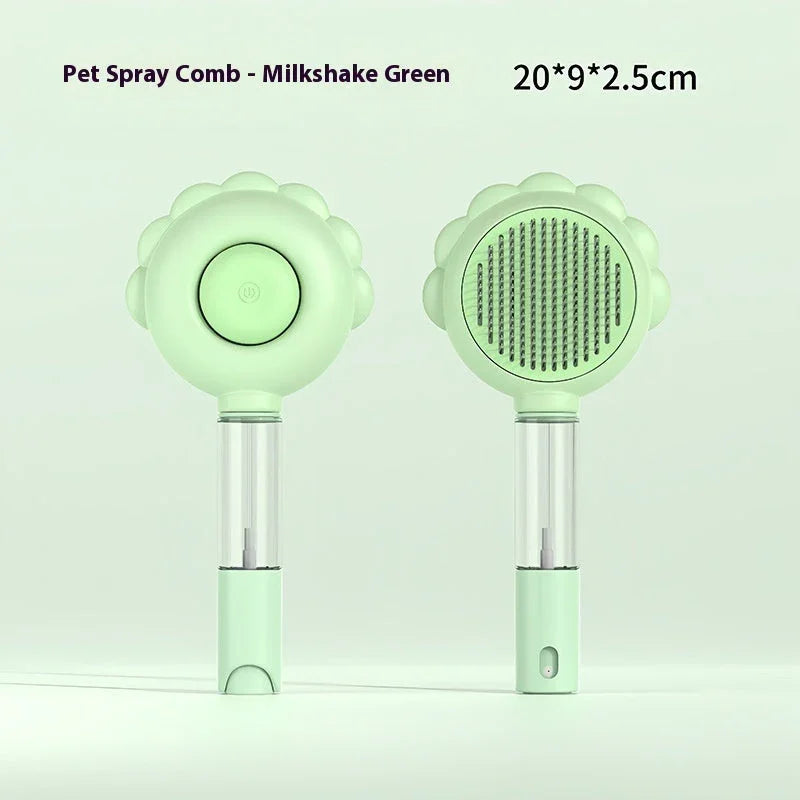 2 In 1 Self Cleaning Dog Brush Comb With Spray Pets Grooming Hair Remover Combs Brush Floating Hair Pet Grooming Brush Pet Products EX-STOCK Canada