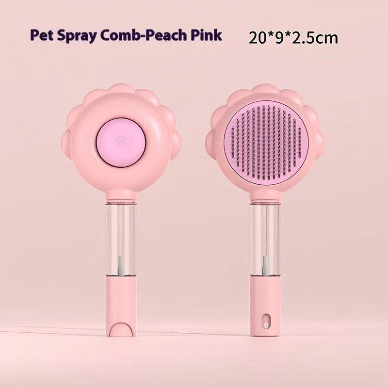 2 In 1 Self Cleaning Dog Brush Comb With Spray Pets Grooming Hair Remover Combs Brush Floating Hair Pet Grooming Brush Pet Products EX-STOCK Canada