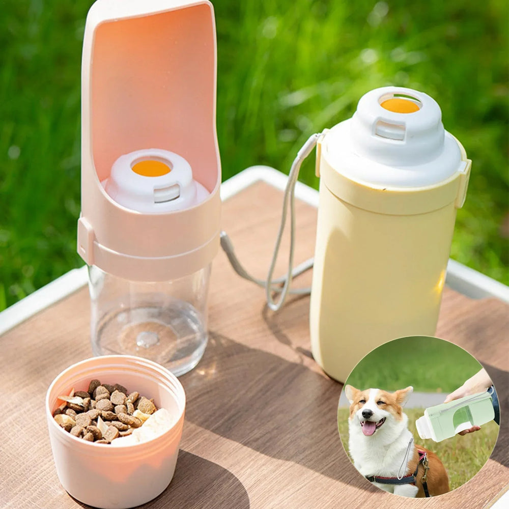 2 In 1 Travel Dog Water Bottle Pet Water Dispenser Feeder Drinking Feeder Dog Outing Water Feeder Pets Outdoor Portable Cup Pet Products EX-STOCK Canada