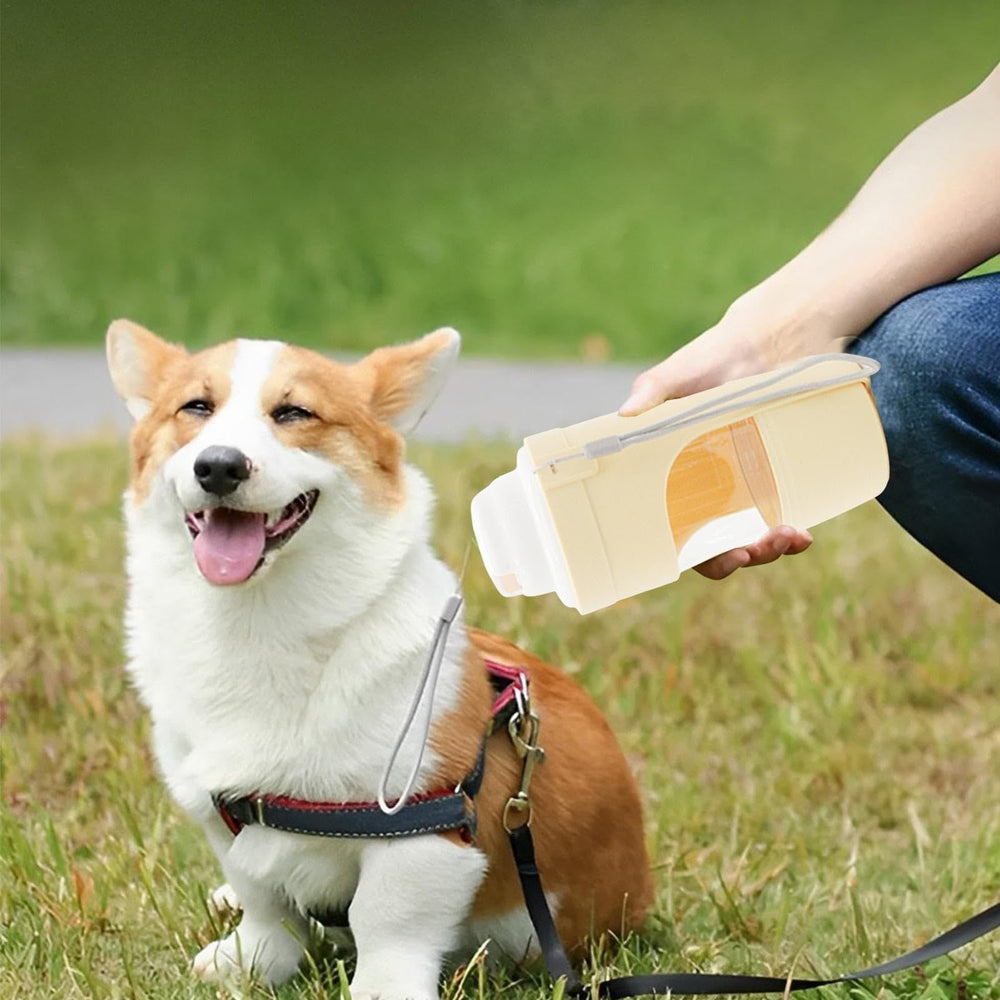 2 In 1 Travel Dog Water Bottle Pet Water Dispenser Feeder Drinking Feeder Dog Outing Water Feeder Pets Outdoor Portable Cup Pet Products EX-STOCK Canada