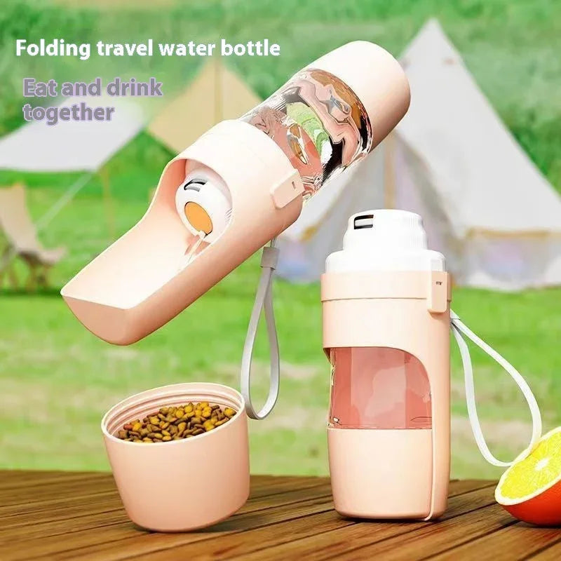 2 In 1 Travel Dog Water Bottle Pet Water Dispenser Feeder Drinking Feeder Dog Outing Water Feeder Pets Outdoor Portable Cup Pet Products EX-STOCK Canada
