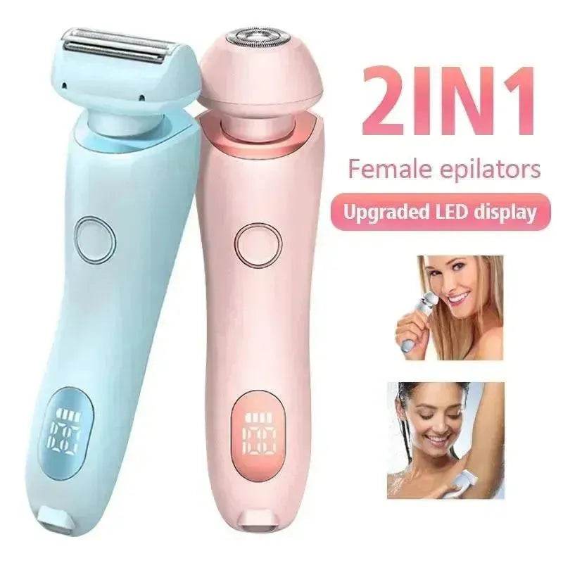2 In 1 best epilator for women USB Rechargeable smooth glide Hair Remover Electric Shaver - EX-STOCK Canada