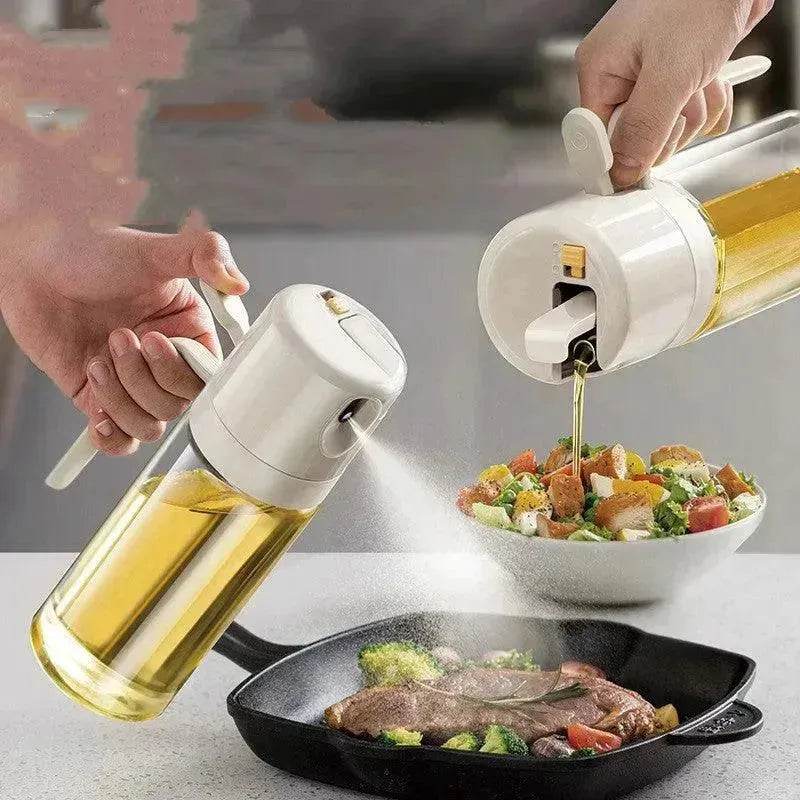 2 In 1 Oil Sprayer Bottle BBQ Cooking Oil Dispenser Olive Oil Pourers Sprayer Kitchen Baking Oil Mister Vinegar Bottle - EX-STOCK Canada
