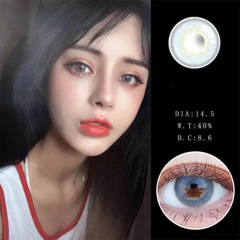 2 pieces Annual throw Russian girl blue color contacts lenses - EX-STOCK Canada