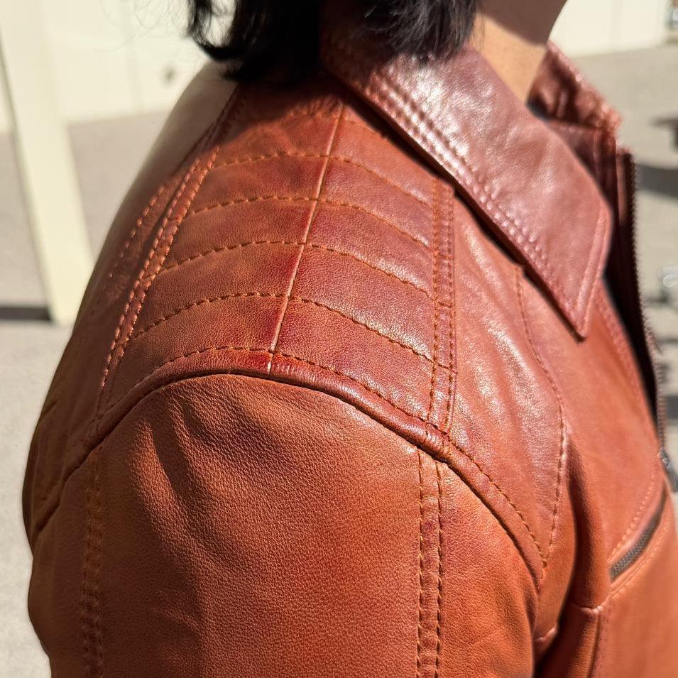 BOL Men's Zip Pocket Leather Jacket