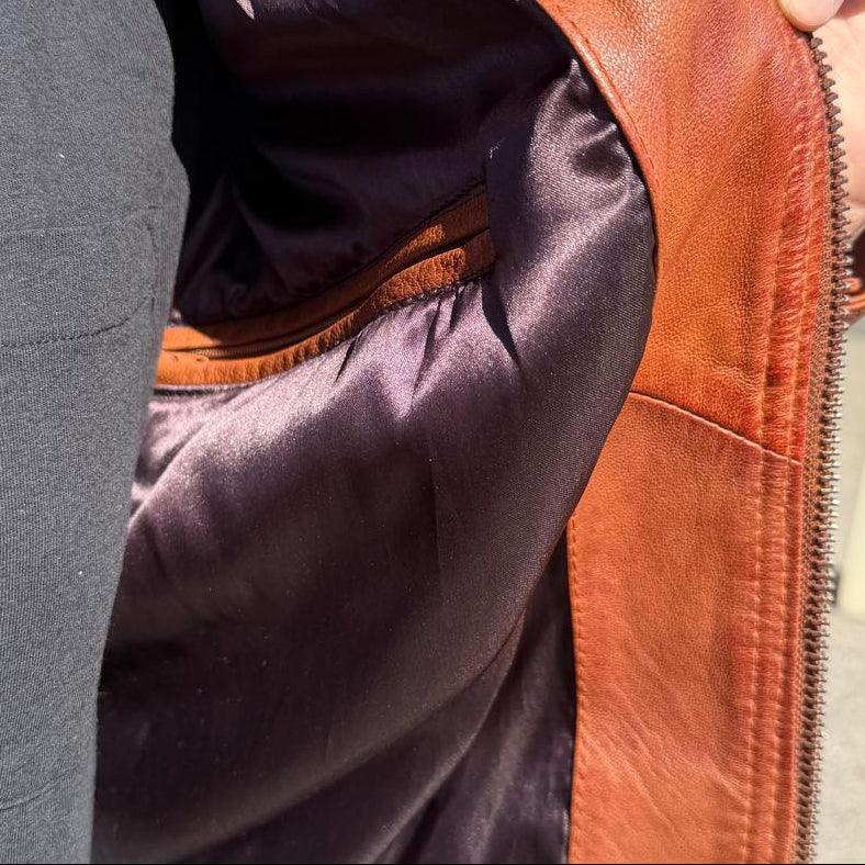 BOL Men's Zip Pocket Leather Jacket