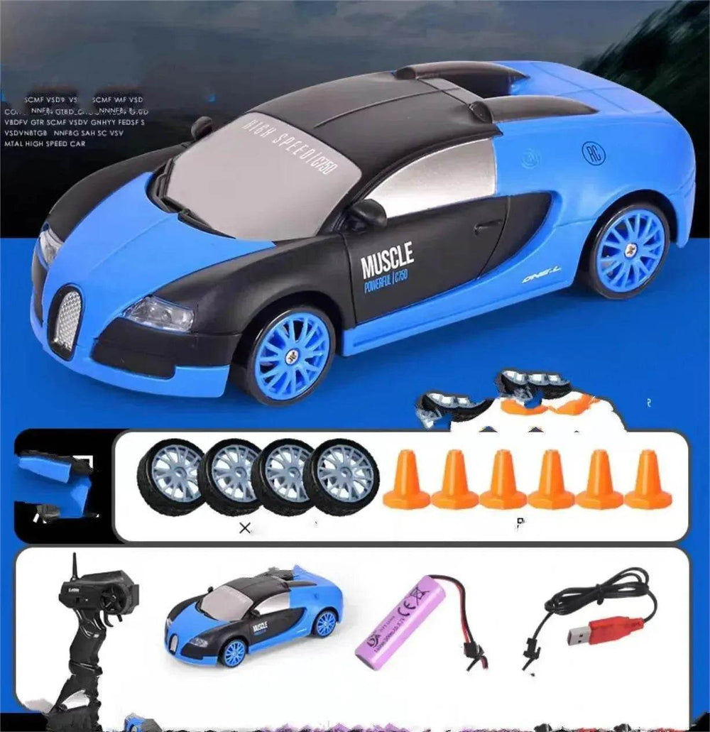 سيارة درفت RC 2.4G 4WD لعبة سيارة درفت RC سيارة التحكم عن بُعد نموذج GTR AE86 سيارة لعبة سباق RC للأطفال هدايا عيد الميلاد - EX-STOCK Canada