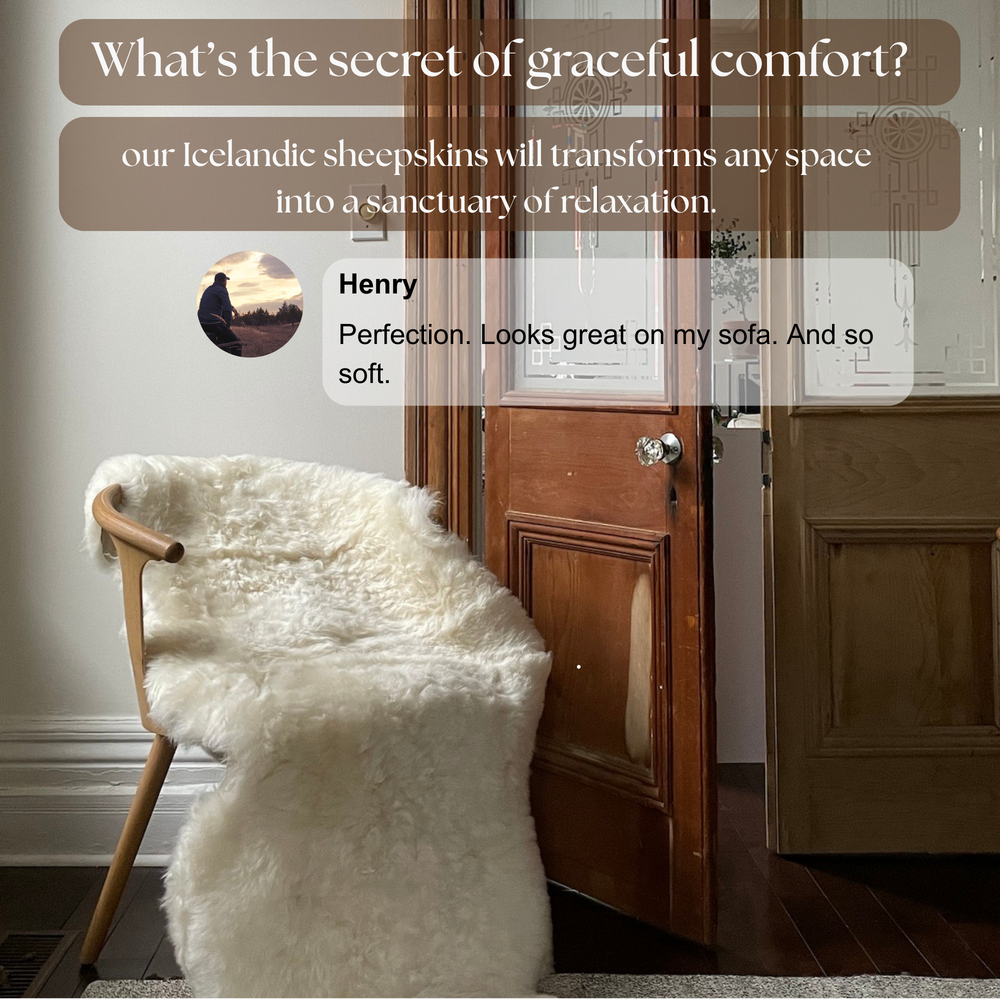 Shorn White Double Icelandic Sheepskin EX-STOCK Canada