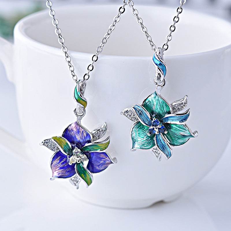 Purple Epoxy Earrings Pendant Set - EX-STOCK Canada