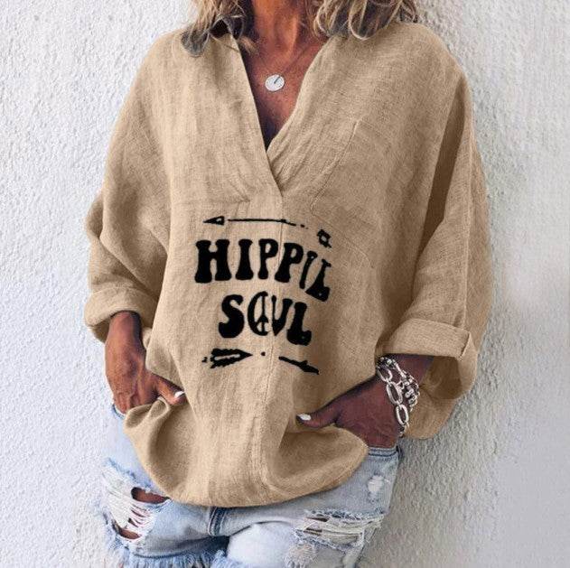 Casual Summer Cotton blend pocket women blouse top - EX-STOCK Canada