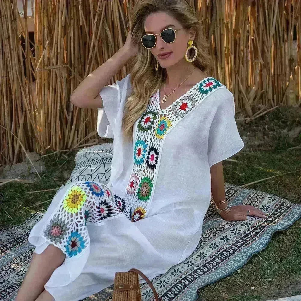 2024 Summer Beach Hand Crochet Stitching Dress - EX-STOCK CANADA