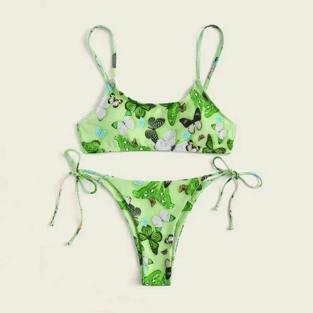 2025 Summer Vibe Flowers Print Charming Bikini for Beach Swimming Fashion Push Up Swimsuit Womens Clothing - EX-STOCK Canada