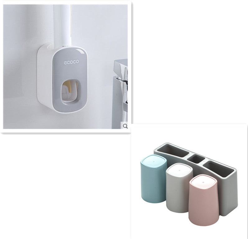 Wall Mounted Automatic Toothpaste Holder Bathroom Accessories Set Dispenser EX-STOCK Canada
