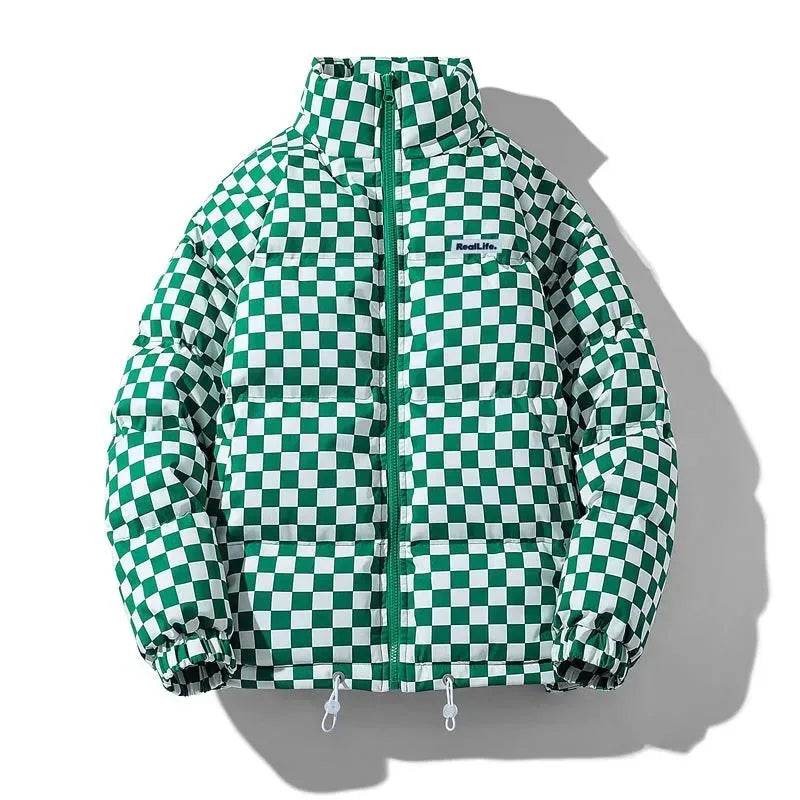 New Fall Winter Checkered Cotton padded Down Puffer Jacket men - EX-STOCK Canada
