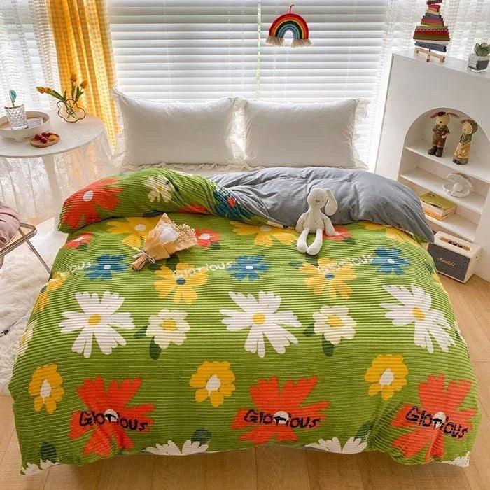 Double-sided Warm Coral Fleece Duvet Cover EX-STOCK Canada