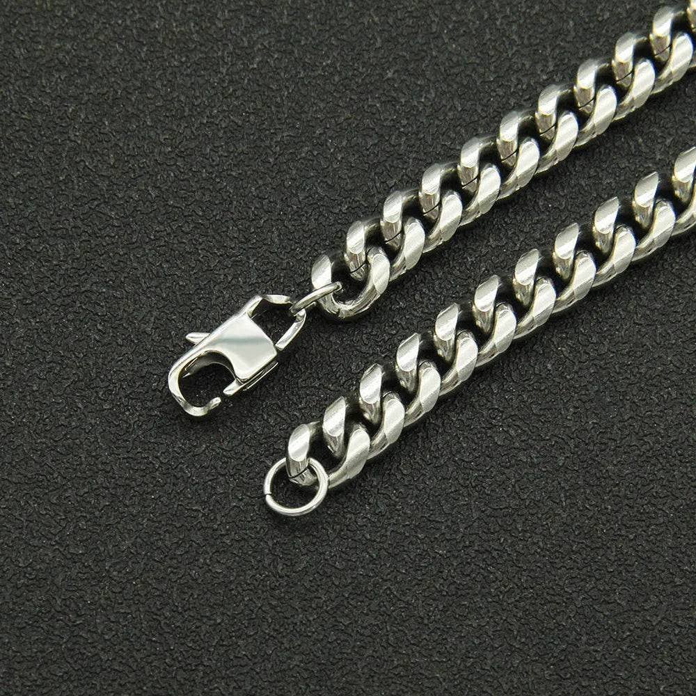 Titanium Steel Cuban Link Chain Bracelet - EX-STOCK Canada