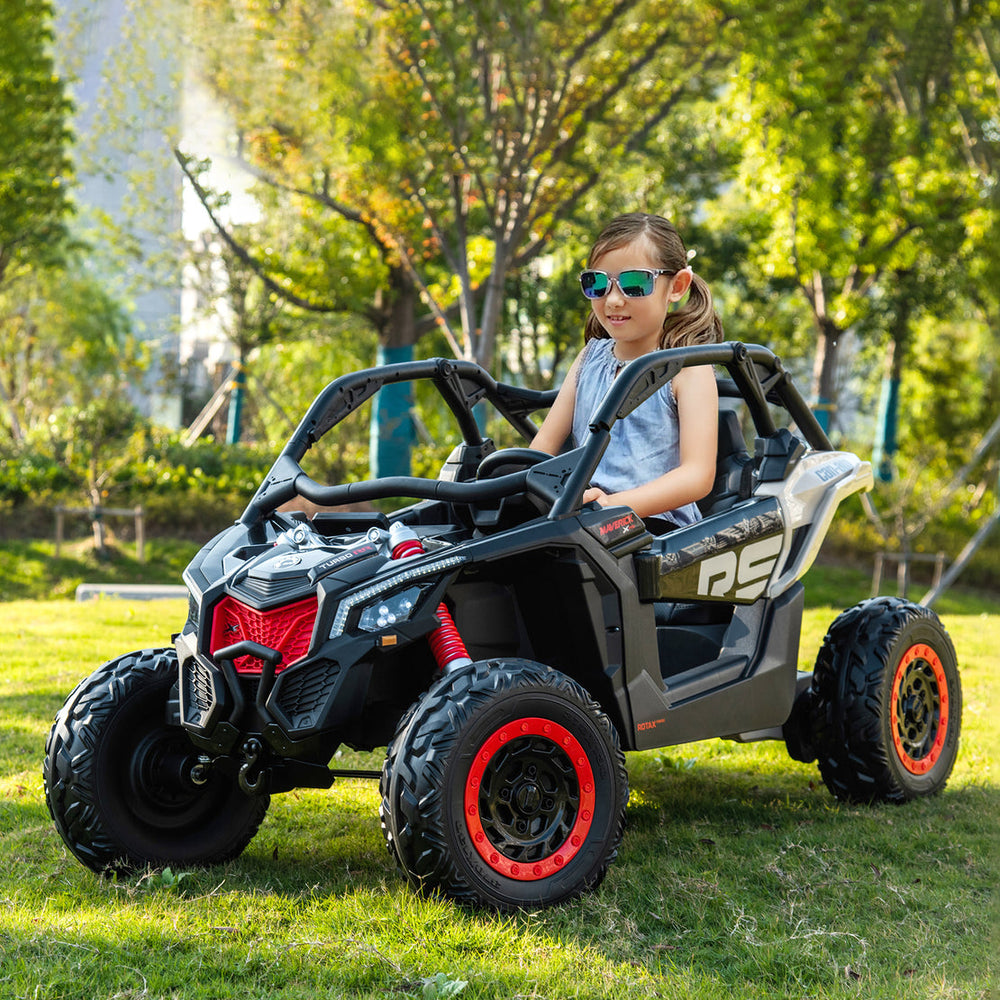 2026 2X24V CAN AM MAVERICK 4X4 2 Seater DELUXE Kids Ride On Car with Remote Control