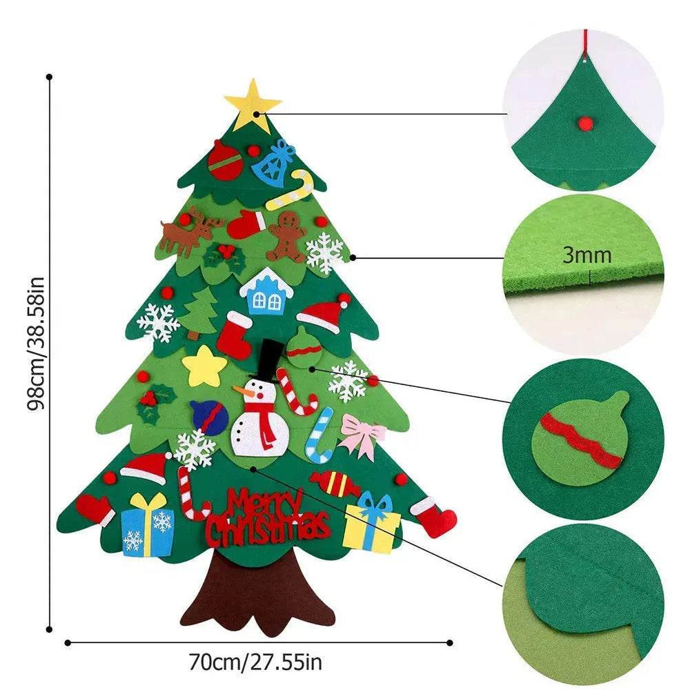 Children's DIY felt Christmas tree with lights - EX-STOCK Canada