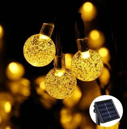 Crystal solar power of the led lamp string lights christmas lights solar garden outdoor decoration for christmas - EX-STOCK Canada