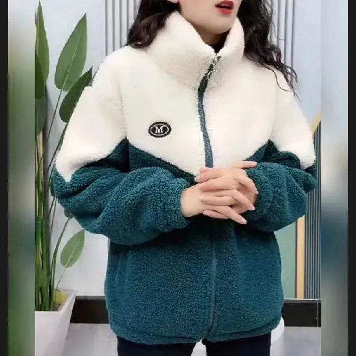 Fashionable Women's Woolen Jacket Zip up Thickened Winter coat - EX-STOCK Canada