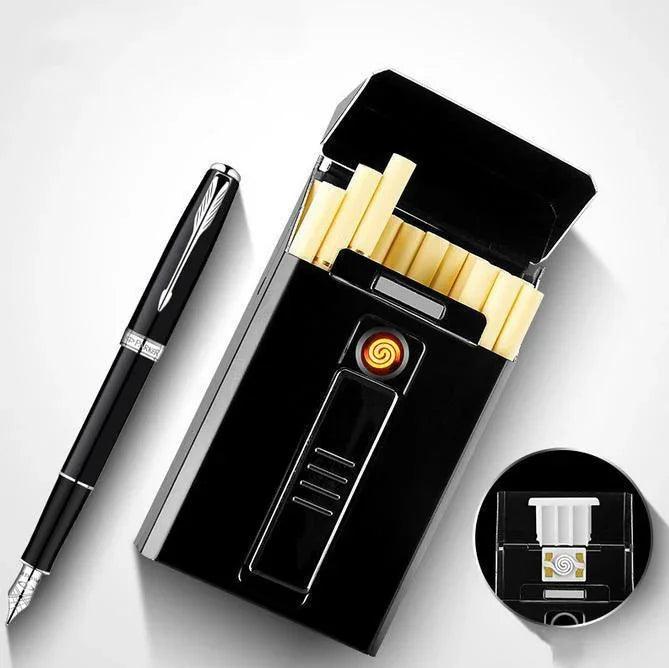 Étui à cigarettes rechargeable pour dix cigarettes fines conventionnellesEX-STOCK Canada