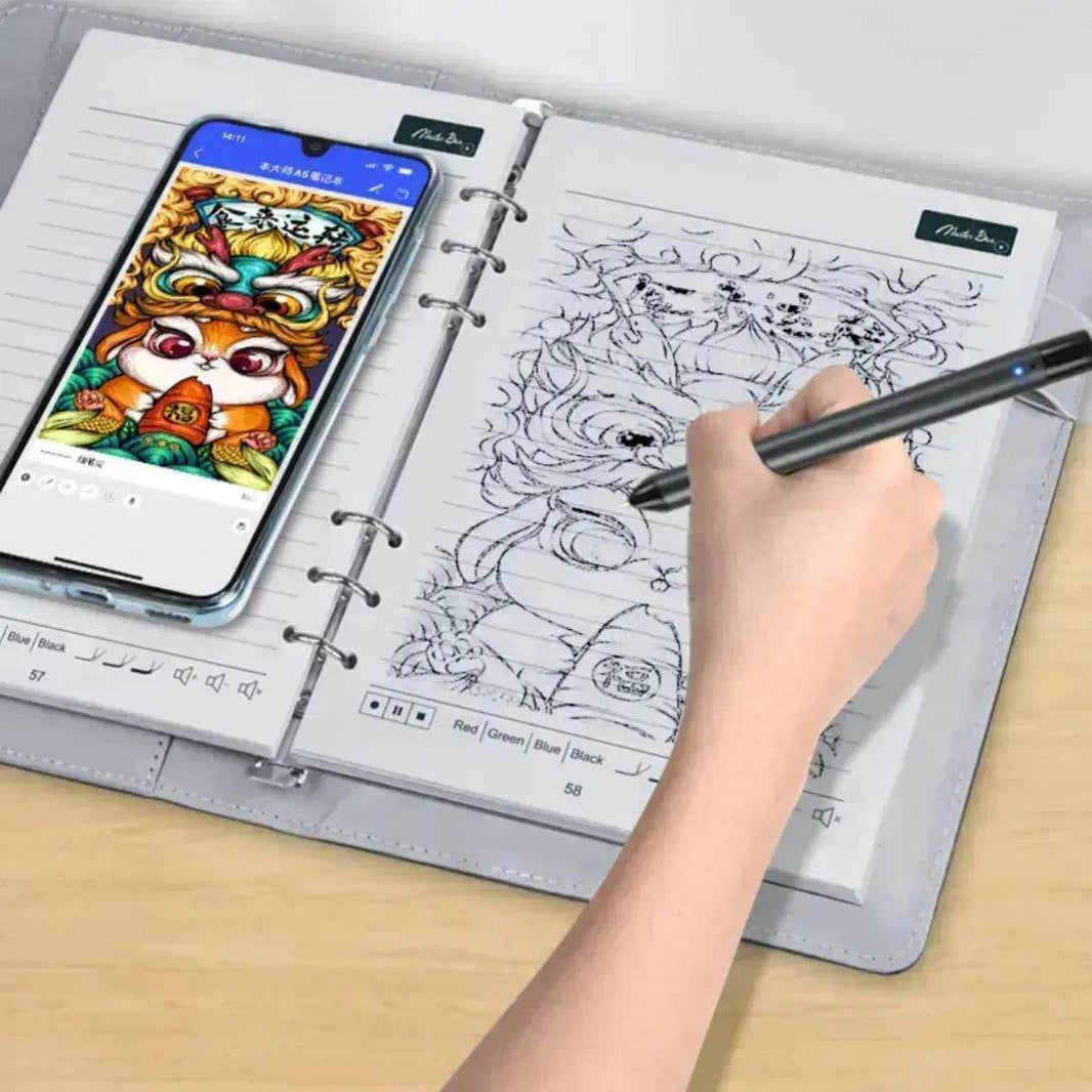 Handwriting Paper Screen Synchronization Smart Fingerprint Lock A5 Notebook - EX-STOCK Canada