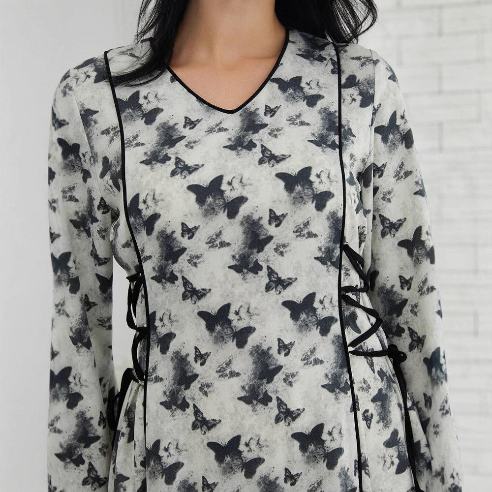 Fashion Printed Muslim Robe Abaiya Dress - EX-STOCK Canada