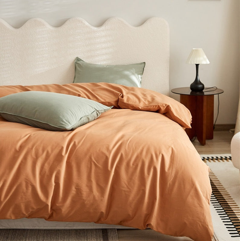 100 Cotton Sanding Duvet Cover Autumn And Winter Thickening Solid Color EX-STOCK Canada