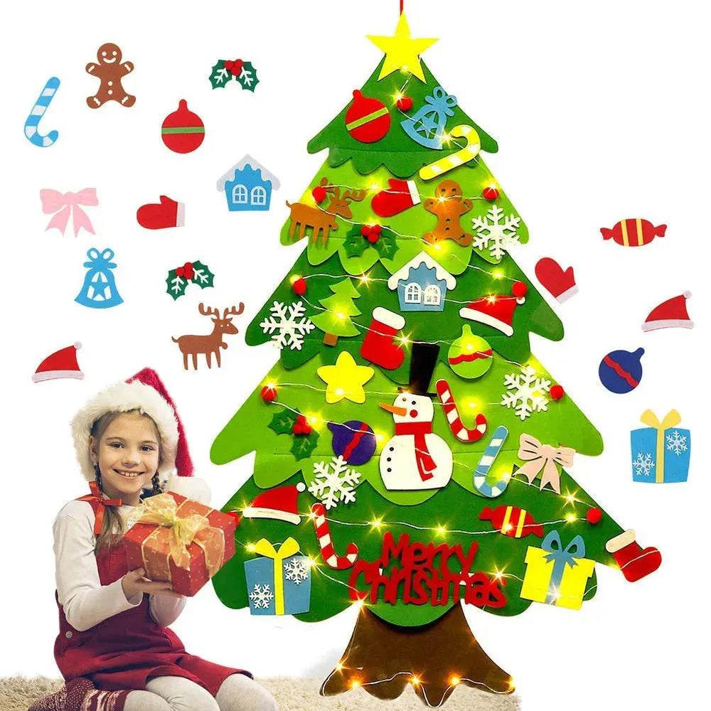 Children's DIY felt Christmas tree with lights - EX-STOCK Canada