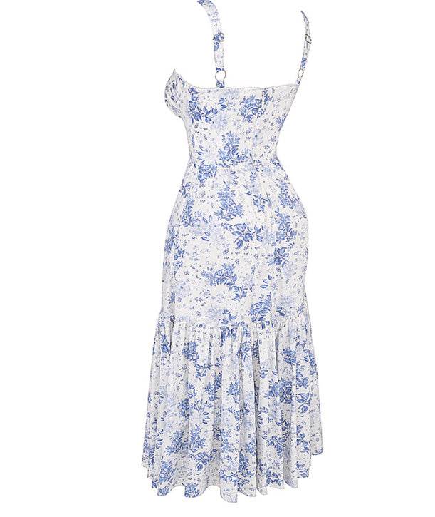 Spring And Summer Comely Pastoral Style Sling Floral A Swing Cake Dress - EX-STOCK Canada