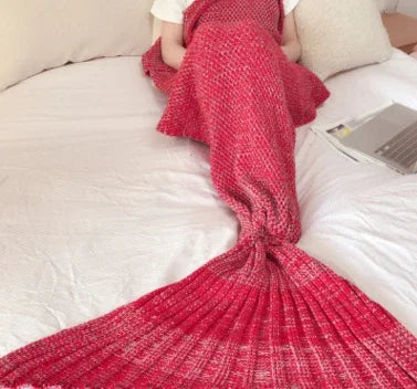 Coperta da Sirena Calda Fatta a Mano, Coperta Lavorata a Maglia per Dormire, Coperta a Coda di Sirena per TV e Divano, Coperta per Bambini e Adulti, Sacco Lavorato a Maglia, Biancheria da Letto, PlaidEX-STOCK Canada
