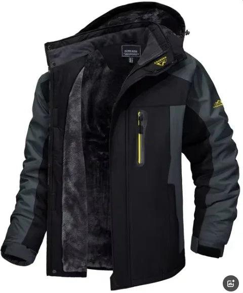 Winter Hooded Jacket Fashion Casual Warm Fleece Coat Windproof Rainproof Parka Windbreaker Men's Top EX-STOCK Canada
