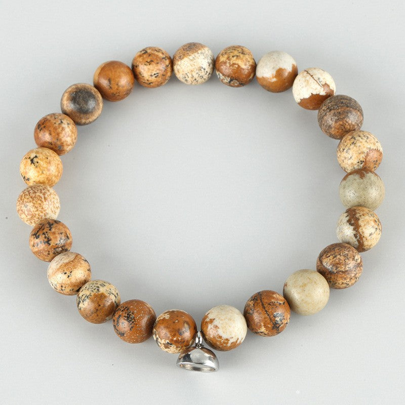Lava Volcanic Stone Couple Magnetic Clasp Bracelet