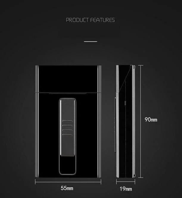 Ten conventional thin cigarette rechargeable cigarette case EX-STOCK Canada