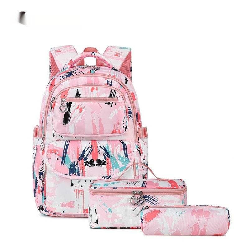 Printed Schoolbag Three-piece Fashion Backpack - EX-STOCK Canada