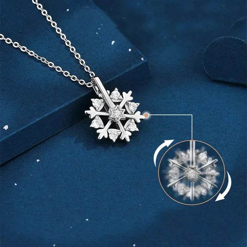 Luxury Rhinestone Christmas Snowflakes Necklace Gift for women - EX-STOCK Canada