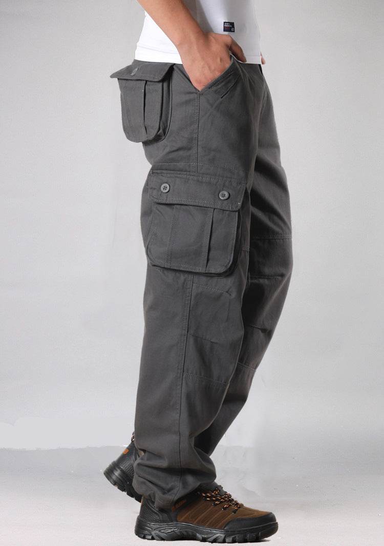 Multi-pocket Men's Casual Loose Labor Protection Cargo Pants - EX-STOCK Canada