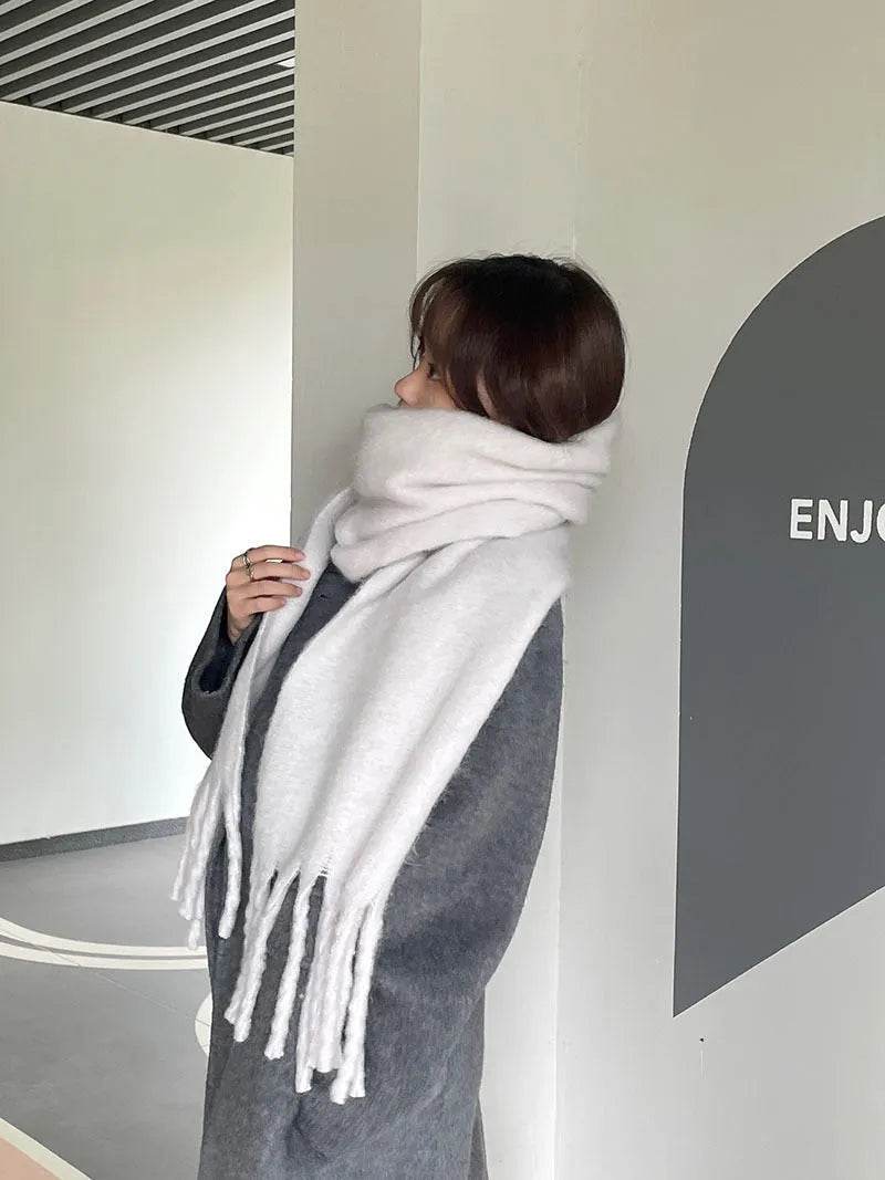 Solid Color Macaron Color Gentle Thick Warm Scarf - EX-STOCK Canada